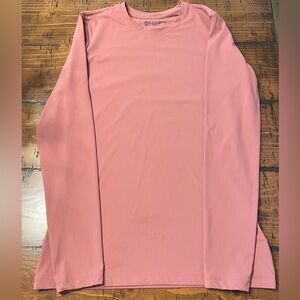 Figs Mauve Ribbed Long Sleeve Top